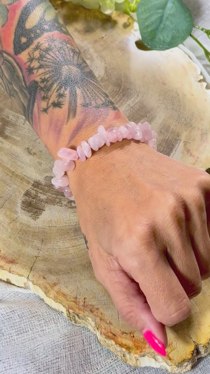 Rosenquarz | Armband (Splitter)
