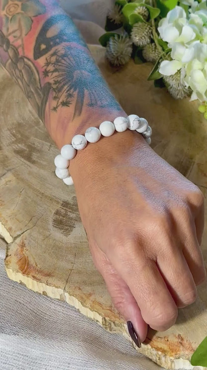 Magnesit | Armband (rund) 10mm