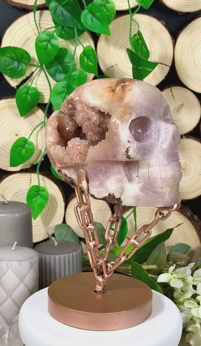 Fundstück Nr. PA19 | Pink Amethyst Totenkopf