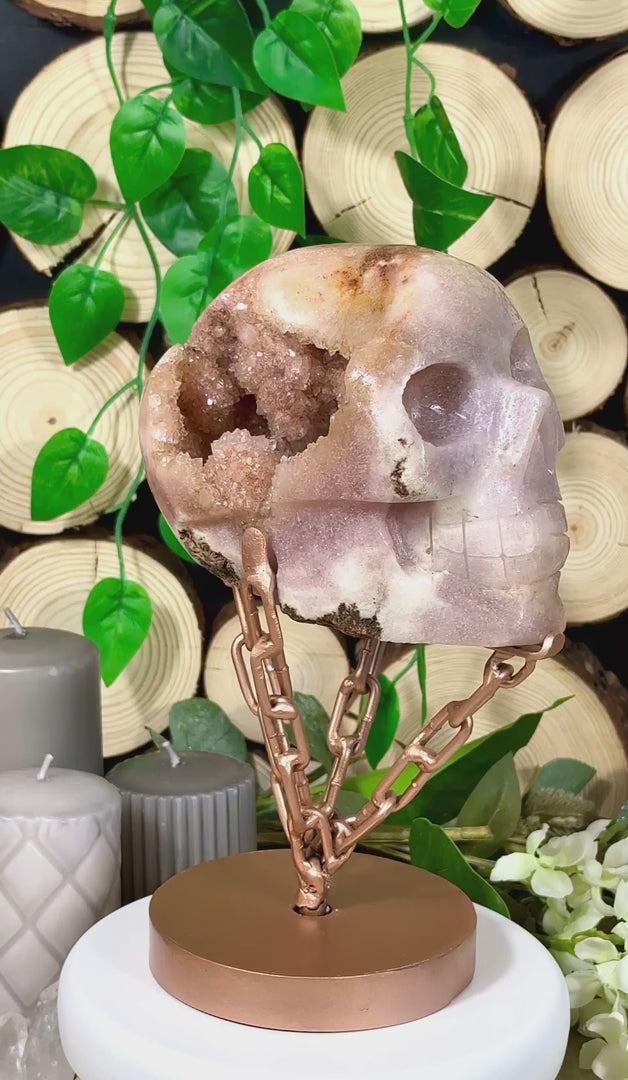 Fundstück Nr. PA19 | Pink Amethyst Totenkopf
