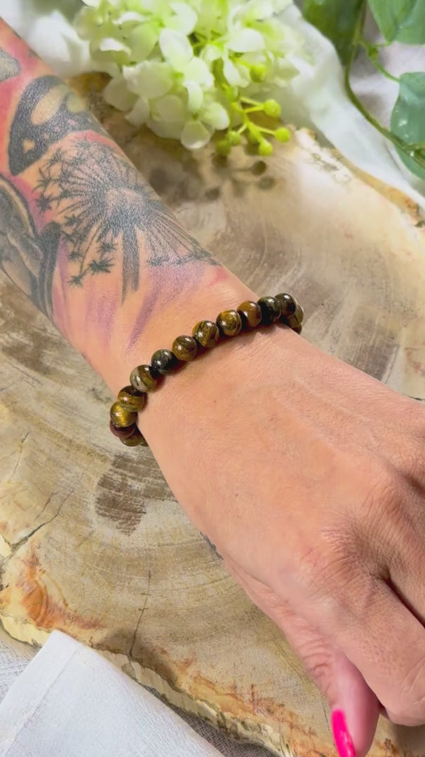 Tigerauge | Armband rund (Wild Edition) 8mm