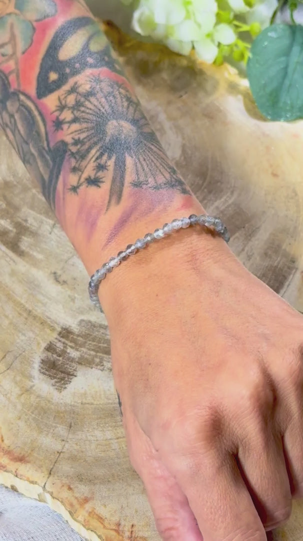 Labradorit | Armband (facettiert) mit runden Steinen (3mm)