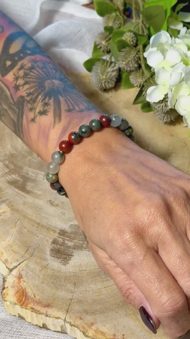 Blut Achat | Armband (rund) 8mm