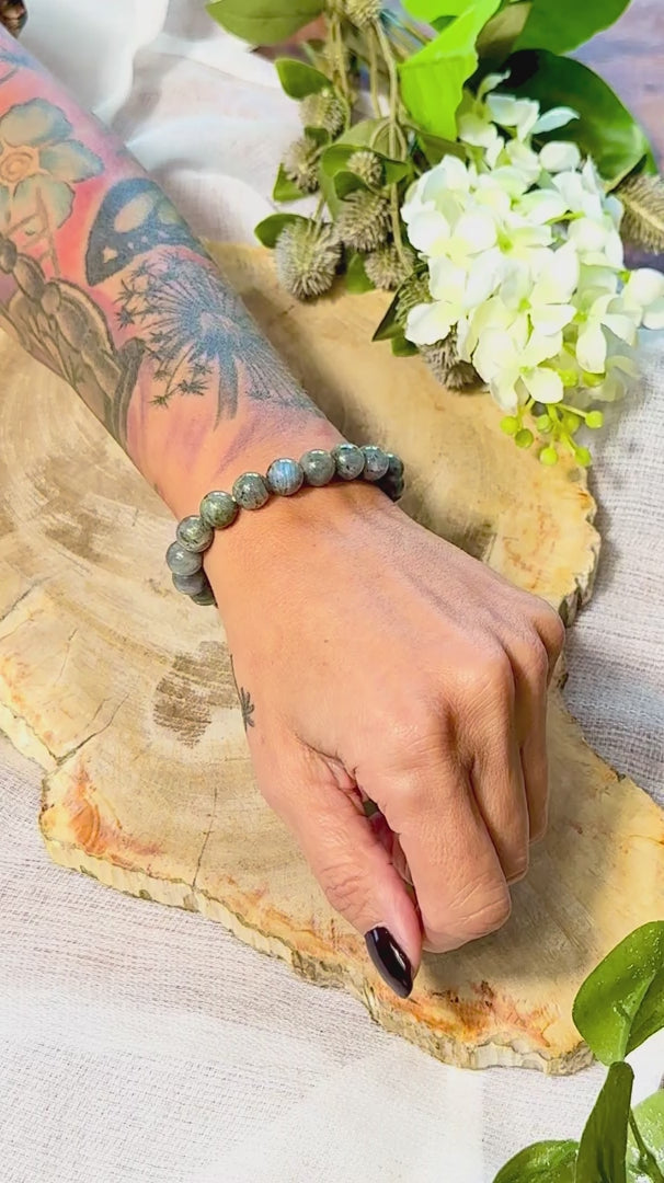 Labradorit | Armband runde Steine (10mm)