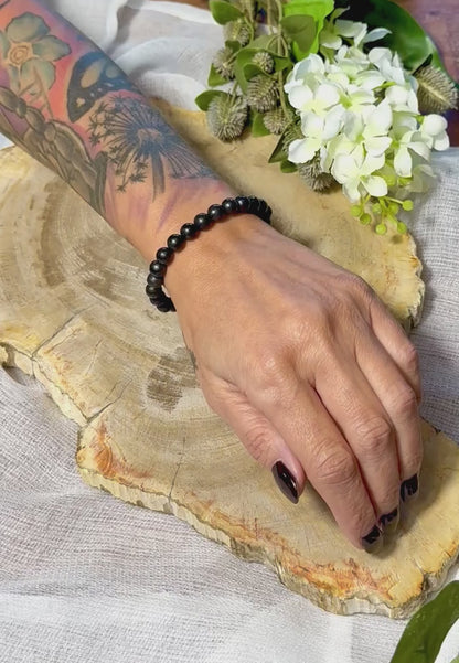 Shungit | Armband (rund) 8mm