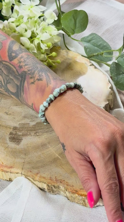 Larimar | Armband (roh) leicht geschliffen