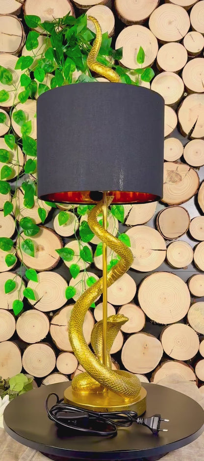 Lampe | Goldene Cobra - Licht mit Biss