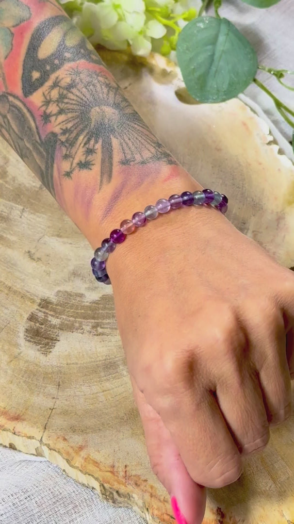 Fluorit | Armband (rund) 6mm