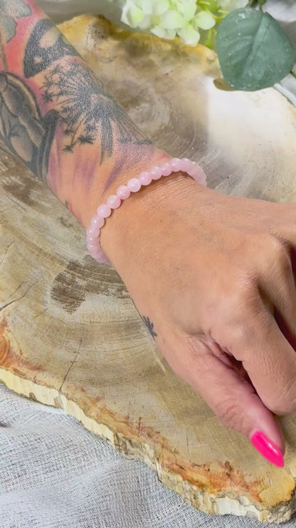 Rosenquarz | Armband (rund) 6mm
