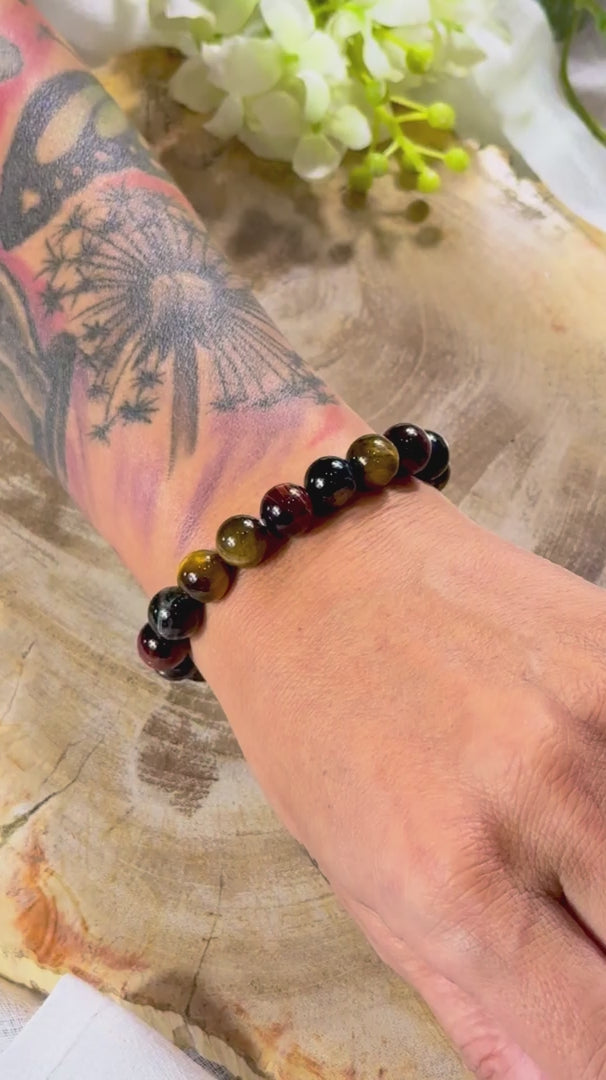 Tigerauge | Armband (rund) Mix (10mm)