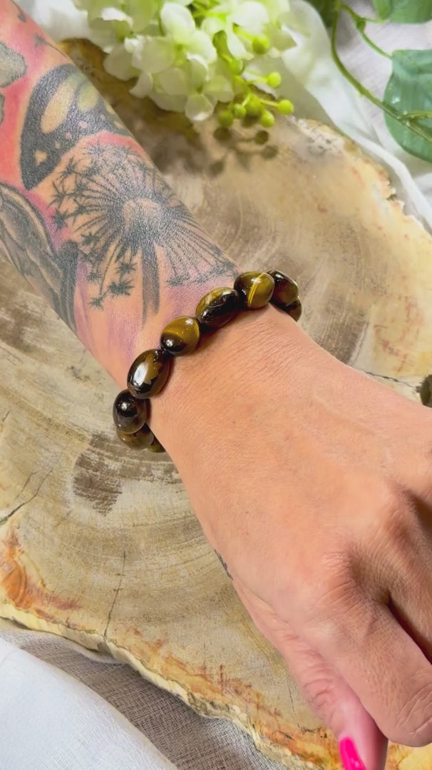 Tigerauge | Armband (Freiform) große Steine