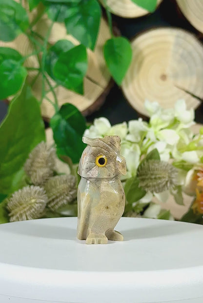 Fundstück Nr. SPECK27 | Kleine Eule aus Speckstein